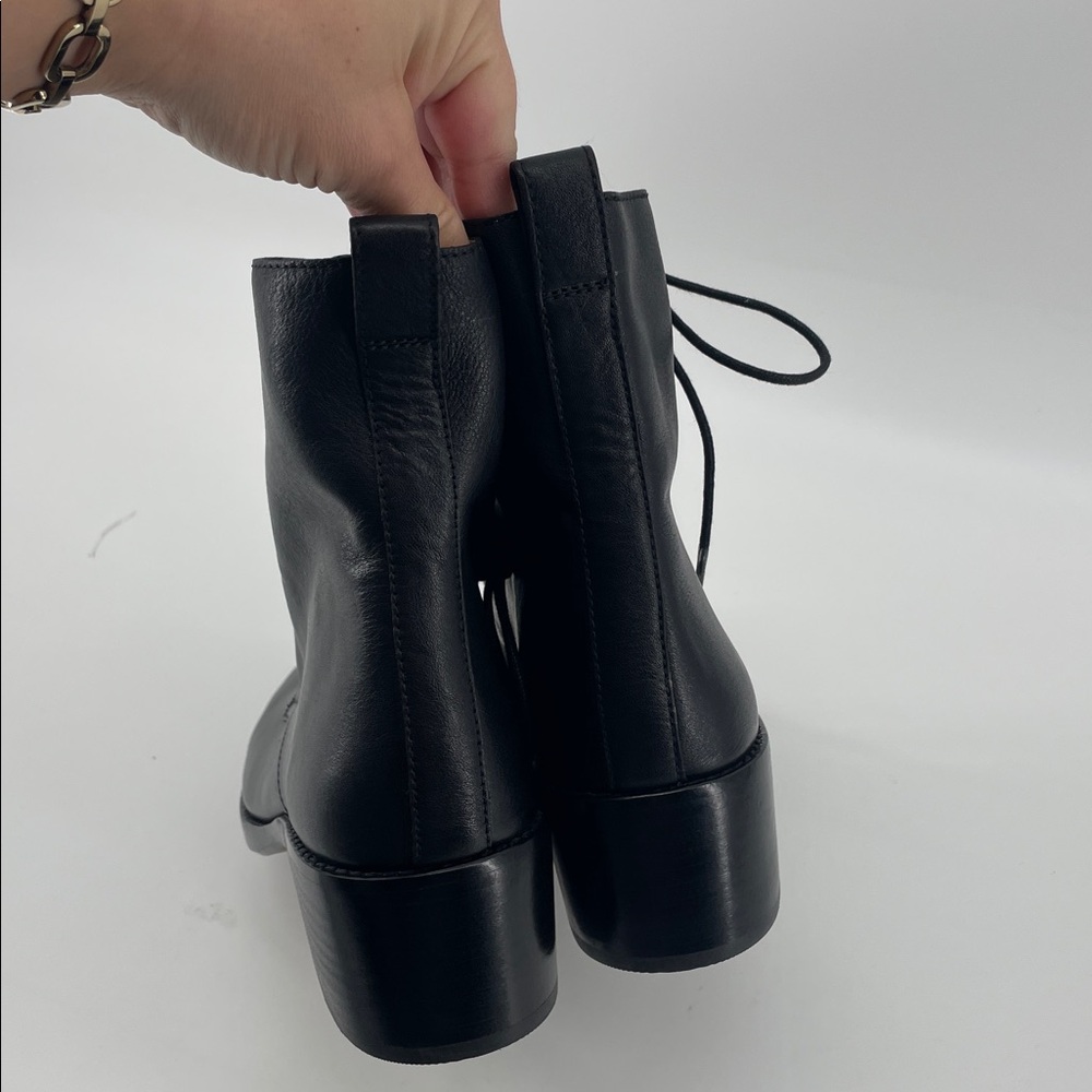 Madewell The Patti Lace-Up Boot in True Black 10 S77 - Picture 5 of 9